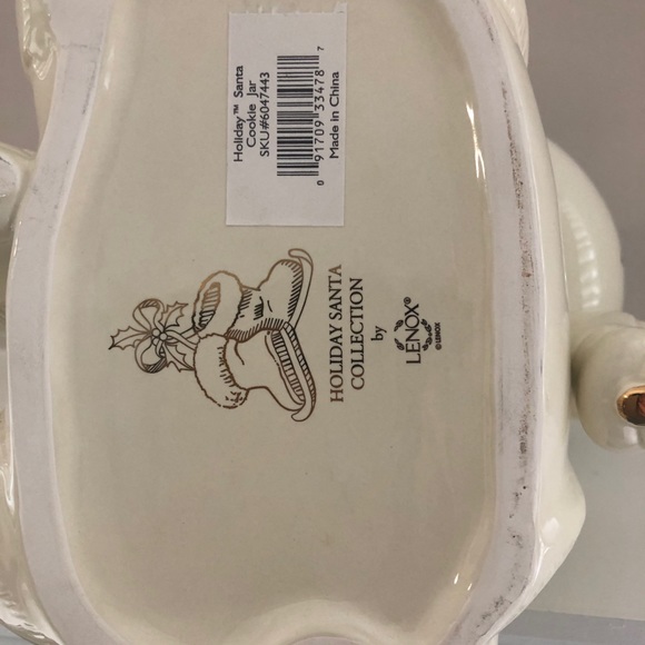 Lenox white gold Santa cookie jar - Picture 6 of 6